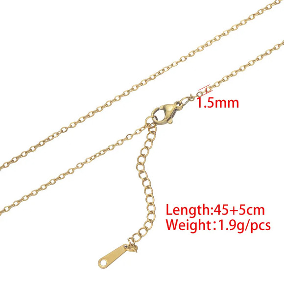 Simple Gold Plated Necklace. Wear alone or with you favorite charm - Picture 1 of 3